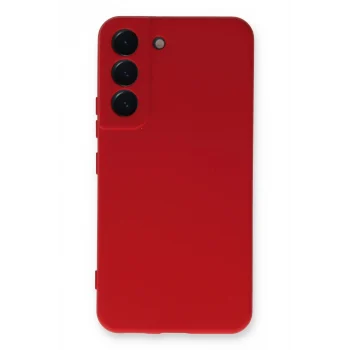 Mey İthalat®  Samsung Galaxy S22 Plus Kılıf Nano içi Kadife Silikon - Kırmızı