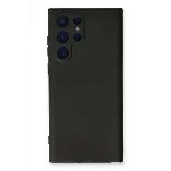 Mey İthalat®  Samsung Galaxy S22 Ultra Kılıf Nano içi Kadife Silikon - Siyah