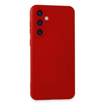 Mey İthalat®  Samsung Galaxy S23 FE Kılıf Nano içi Kadife Silikon - Kırmızı
