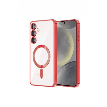 Mey İthalat®  Samsung Galaxy S23 Kılıf Kross Magneticsafe Kapak - Kırmızı