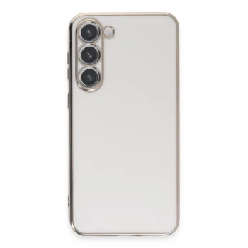 Mey İthalat®  Samsung Galaxy S23 Kılıf Volet Silikon - Beyaz