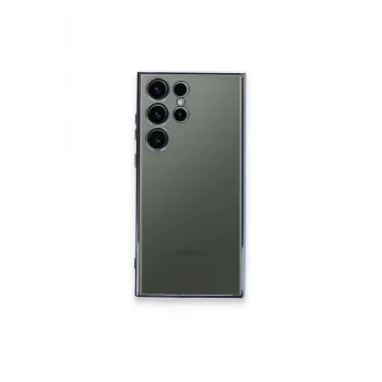 Mey İthalat®  Samsung Galaxy S23 Ultra Kılıf  Lensli Silikon - Açık Mavi
