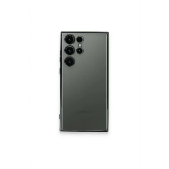 Mey İthalat®  Samsung Galaxy S23 Ultra Kılıf  Lensli Silikon - Yeşil