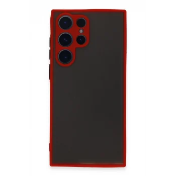Mey İthalat®  Samsung Galaxy S23 Ultra Kılıf Montreal Silikon Kapak - Kırmızı