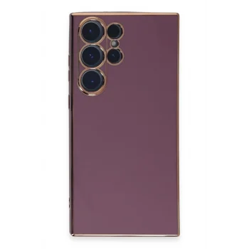 Mey İthalat®  Samsung Galaxy S23 Ultra Kılıf Volet Silikon - Mor