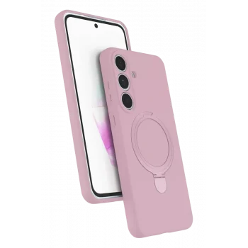 Mey İthalat®  Samsung Galaxy S24 FE Regal Magsafe Standlı Kapak - Açık Pembe