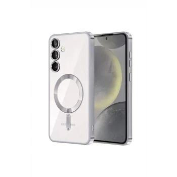 Mey İthalat®  Samsung Galaxy S24 Kılıf Kross Magneticsafe Kapak - Gümüş