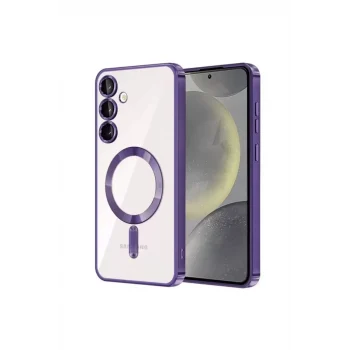 Mey İthalat®  Samsung Galaxy S24 Kılıf Kross Magneticsafe Kapak - Mor