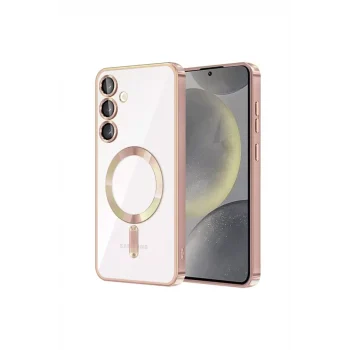 Mey İthalat®  Samsung Galaxy S24 Kılıf Kross Magneticsafe Kapak - Rose
