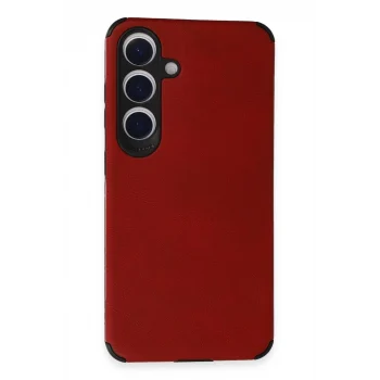 Mey İthalat®  Samsung Galaxy S24 Kılıf Loop Deri Silikon - Kırmızı