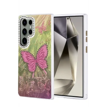 Mey İthalat®  Samsung Galaxy S24 Ultra Kılıf Blade Aynalı Desenli Kapak - Desen 5