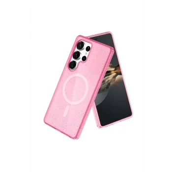 Mey İthalat®  Samsung Galaxy S24 Ultra Kılıf Star Magsafe Kapak - Pembe