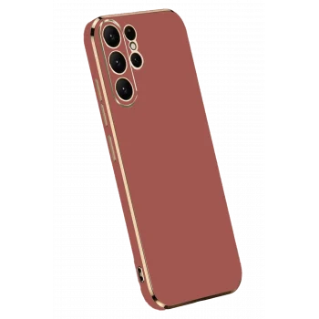 Mey İthalat®  Samsung Galaxy S24 Ultra Kılıf Volet Silikon - Kırmızı