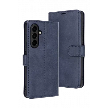 Mey İthalat®  Samsung Galaxy S25 FE Trend S Plus Kapaklı Kılıf - Lacivert