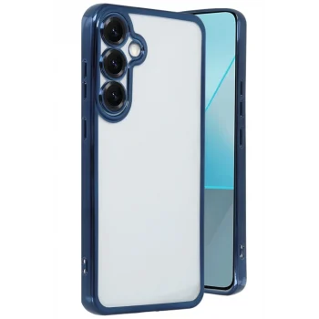 Mey İthalat®  Samsung Galaxy S25 Kılıf  Lensli Silikon - Lacivert