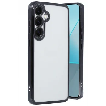 Mey İthalat®  Samsung Galaxy S25 Kılıf  Lensli Silikon - Siyah