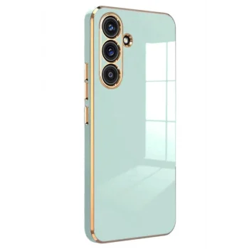 Mey İthalat®  Samsung Galaxy S25 Plus Kılıf Volet Silikon - Açık Yeşil