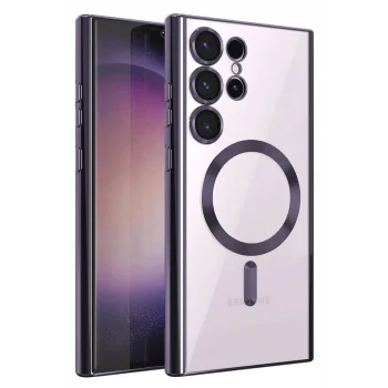 Mey İthalat®  Samsung Galaxy S25 Ultra Kılıf Kross Magneticsafe Kapak - Mor