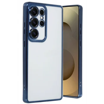 Mey İthalat®  Samsung Galaxy S25 Ultra Kılıf  Lensli Silikon - Lacivert