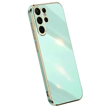 Mey İthalat®  Samsung Galaxy S25 Ultra Kılıf Volet Silikon - Açık Yeşil