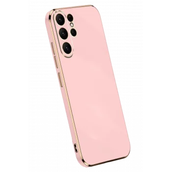 Mey İthalat®  Samsung Galaxy S25 Ultra Kılıf Volet Silikon - Pembe
