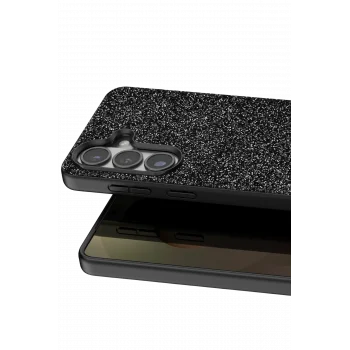 Mey İthalat®  Samsung Galaxy S26 Bright Simli Kapak - Siyah