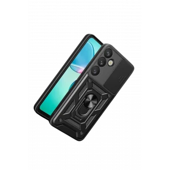 Mey İthalat®  Samsung Galaxy S26 Plus Pars Lens Yüzüklü Silikon - Siyah