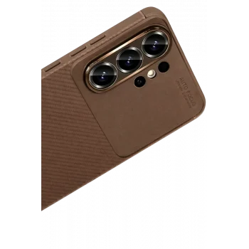 Mey İthalat®  Samsung Galaxy S26 Ultra Auto Focus Karbon Kapak - Kahverengi