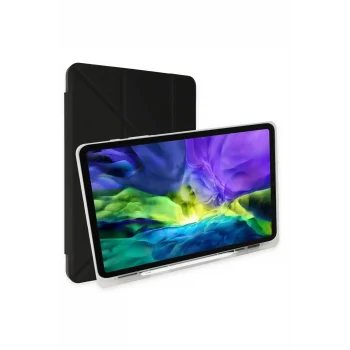 Mey İthalat®  Samsung Galaxy T737 Tab S7 FE 12.4 Kılıf Kalemlikli Mars Tablet Kılıfı - Siyah