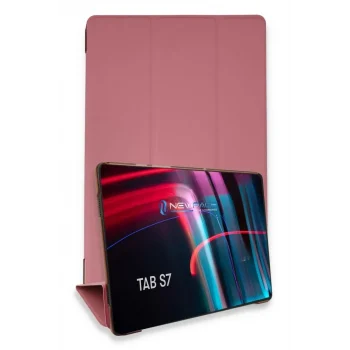 Mey İthalat®  Samsung Galaxy T870 Tab S7 11 Kılıf Tablet Smart Kılıf - Pembe