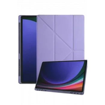Mey İthalat®  Samsung Galaxy Tab A11 Kalemlikli Mars Tablet Kılıfı - Lila