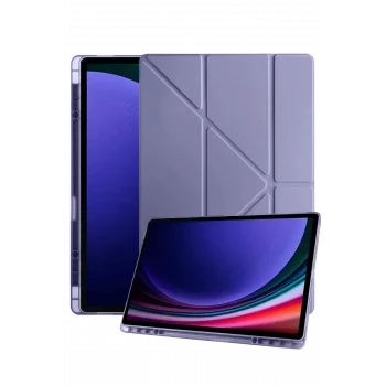Mey İthalat®  Samsung Galaxy Tab A11 Plus Kalemlikli Mars Tablet Kılıfı - Lavender