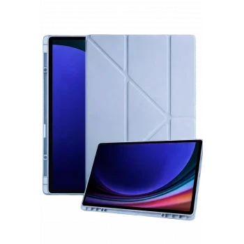Mey İthalat®  Samsung Galaxy Tab A11 Plus Kalemlikli Mars Tablet Kılıfı - Mavi
