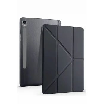 Mey İthalat®  Samsung Galaxy Tab S10 FE Plus 13.1 Kalemlikli Mars Tablet Kılıfı - Siyah