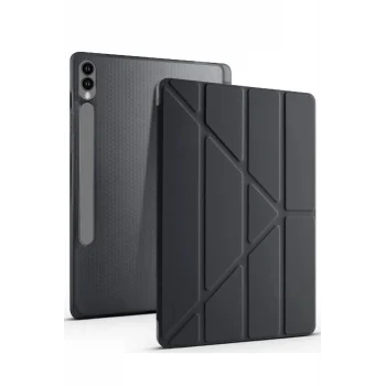 Mey İthalat®  Samsung Galaxy X510 Tab S9 FE 11 Kılıf Kalemlikli Mars Tablet Kılıfı - Siyah