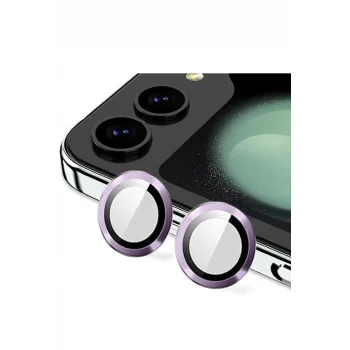 Mey İthalat®  Samsung Galaxy Z Flip 5 Valdez Metal Kamera Lens - Derin Mor