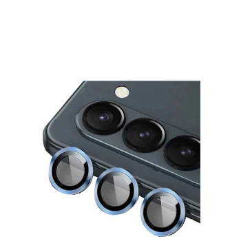 Mey İthalat®  Samsung Galaxy Z Fold 5 Valdez Metal Kamera Lens - Mavi