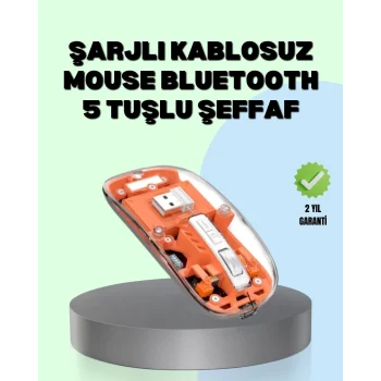 Mey İthalat® Şarjlı Ergonomik Fare – 1600 DPI, Sessiz Tıklama Özellikli