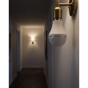 Mey İthalat® Şarjlı LED Ampul E27 Duy 6500K Beyaz Işık Kesintisiz Aydınlatma
