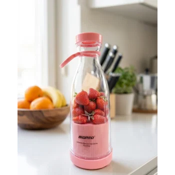 Mey İthalat® Şarjlı Taşınabilir Blender USB Kablosuz Smoothie Yapıcı Pratik Kullanım
