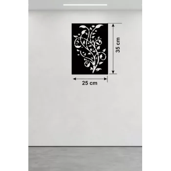 Mey İthalat® Sarmaşık Dalı Tasarım Ahşap Duvar Tablosu - 25x35 cm Lazer Kesim Dekoratif Pano