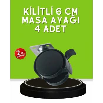 Mey İthalat® Sehpa ve Restoran Arabası İçin Kilitli Ayak 4’lü