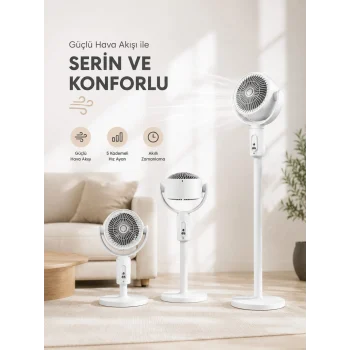 Mey İthalat® Sessiz Çalışma Özelliğiyle Rahat Kullanım Sunan Dikey Vantilatör