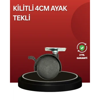 Mey İthalat® Sessiz Dönen Kilitli Mobilya Tekerleği 4 cm