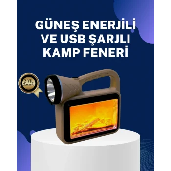 Mey İthalat® Solar Alev Lambası – Kamp, Bahçe ve Dış Mekan İçin