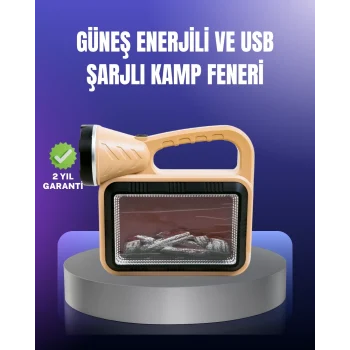 Mey İthalat® Solar Enerjili Alev Lambası – El Feneri ve Dekoratif Işık