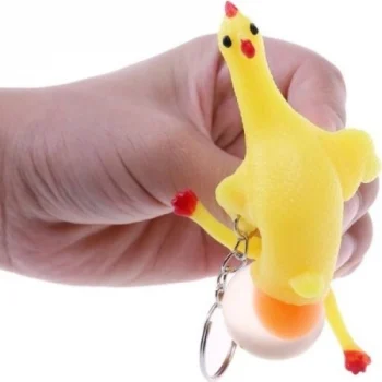 Mey İthalat® Squishy Yumurtlayan Tavuk Anahtarlık