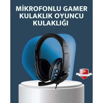 Mey İthalat® Stereo Mikrofonlu Kablolu Oyun Kulaklığı – Konforlu ve Net Ses İletimi