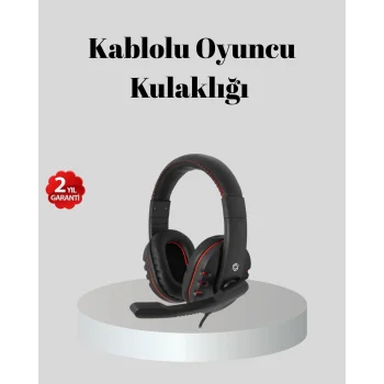 Mey İthalat® Stereo Ses Destekli Mikrofonlu Gaming Kulaklık – Yumuşak Pedli