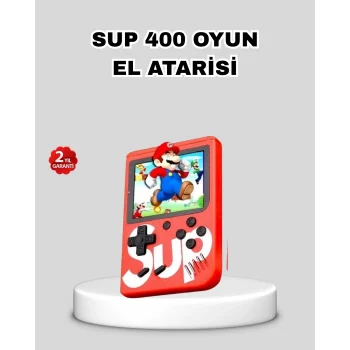 Mey İthalat® SUP Retro El Konsolu – 500 Oyun, 2 lu, 3 İnç Ekran, Taşınabilir Şarjlı Atari